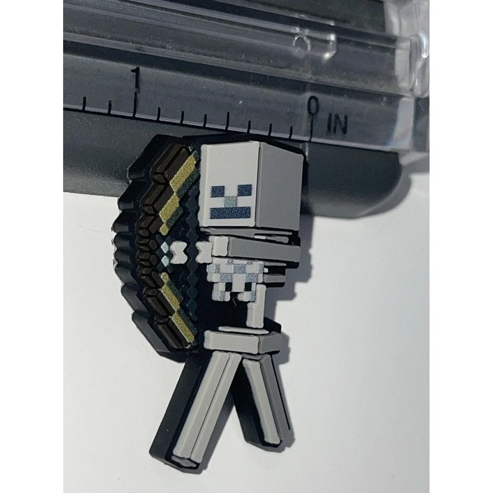 New Minecraft Movie Skeleton W/Crossbow Authentic Crocs Jibbitz‎ Charm All Ages